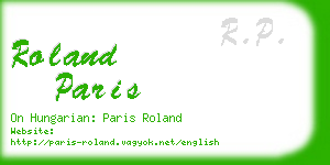 roland paris business card